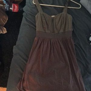 Mini dress with zipper in front